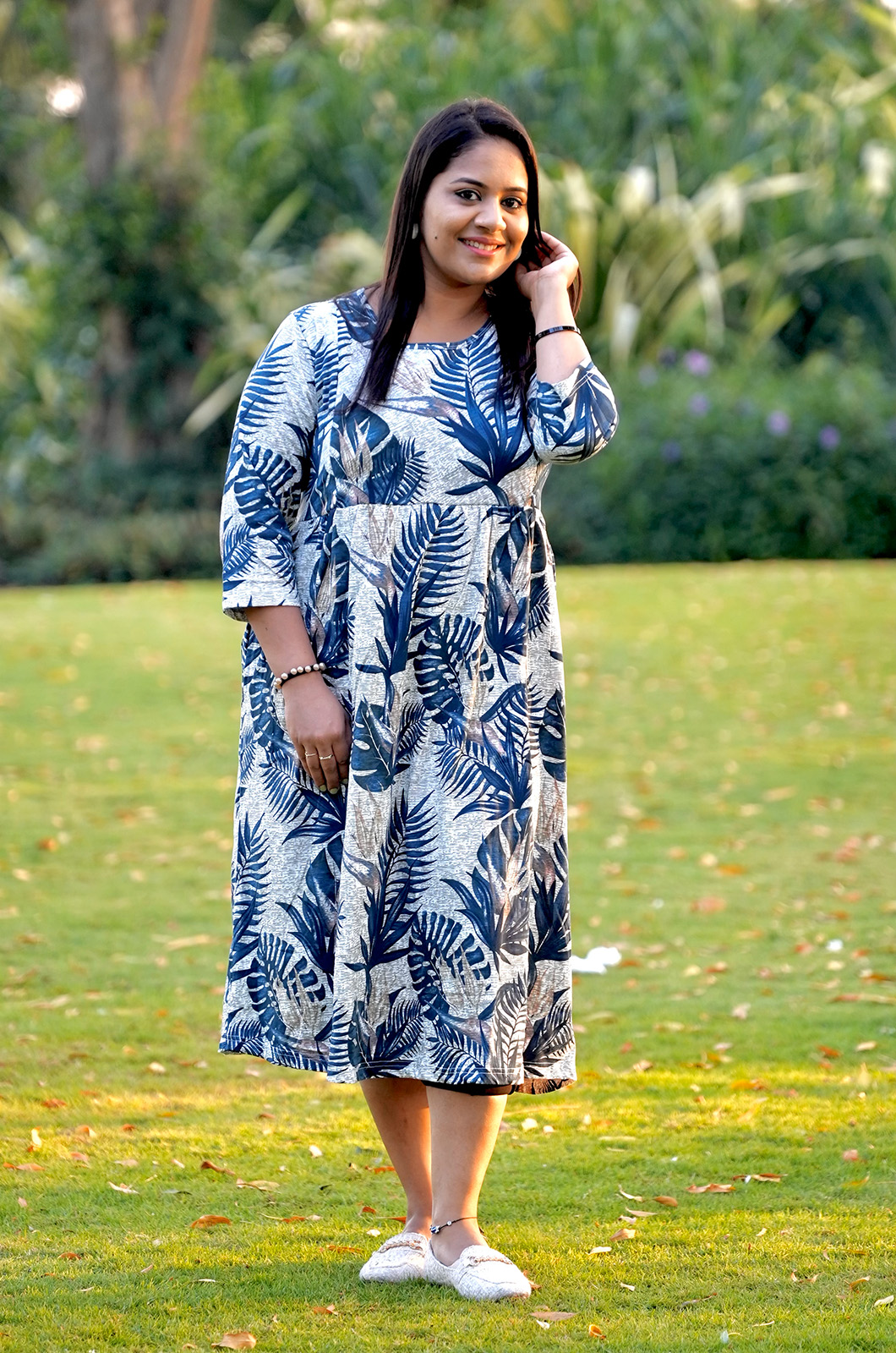 Nature Printed Stretchable cotton Feeding Top