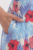 Hibiscus Floral Print Zipless Feeding Frock