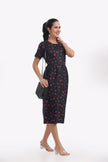 Black Floral Print Zipless Feeding Frock