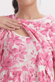 Botanical Floral Print Zipless Feeding Frock