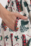 X'mas Print Zipless Feeding Frock