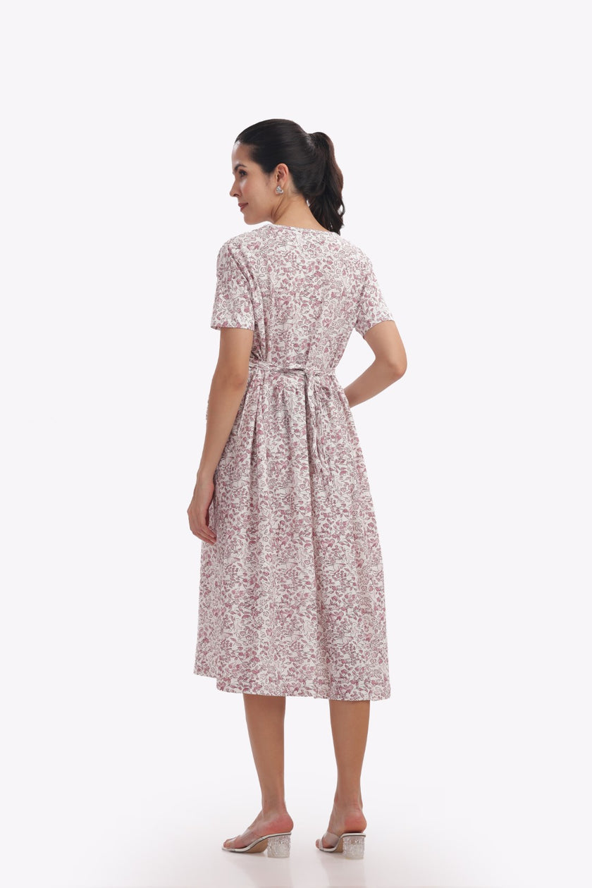 Ditsy Floral Print Zipless Feeding Frock
