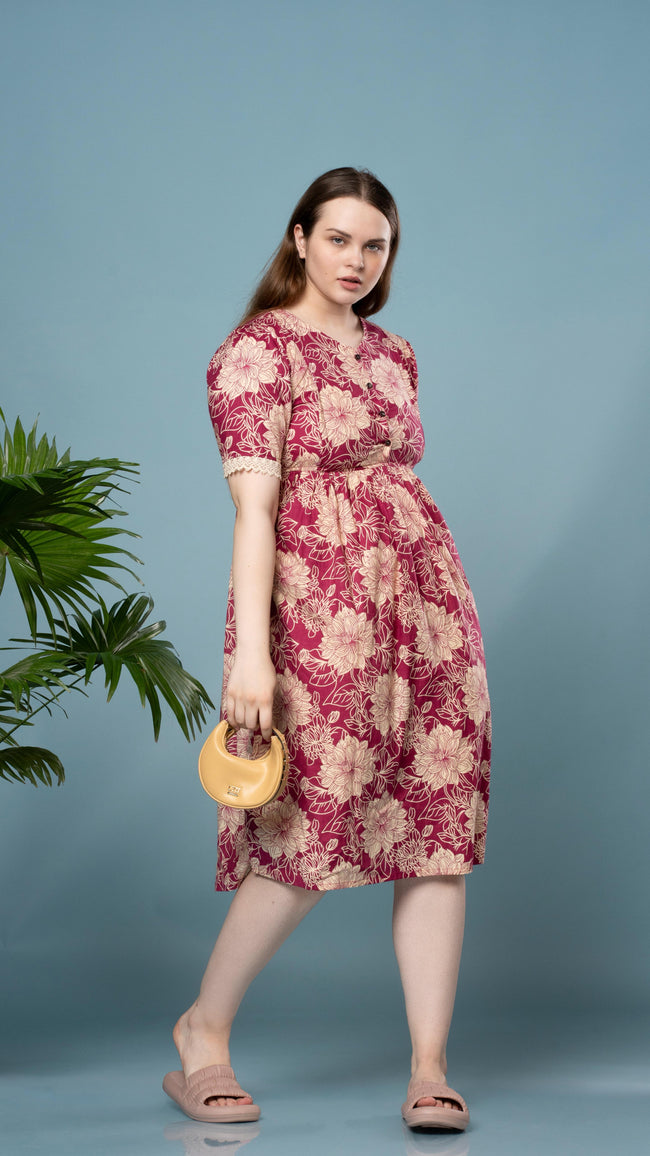 Klamkari Print English Flower Feeding Top