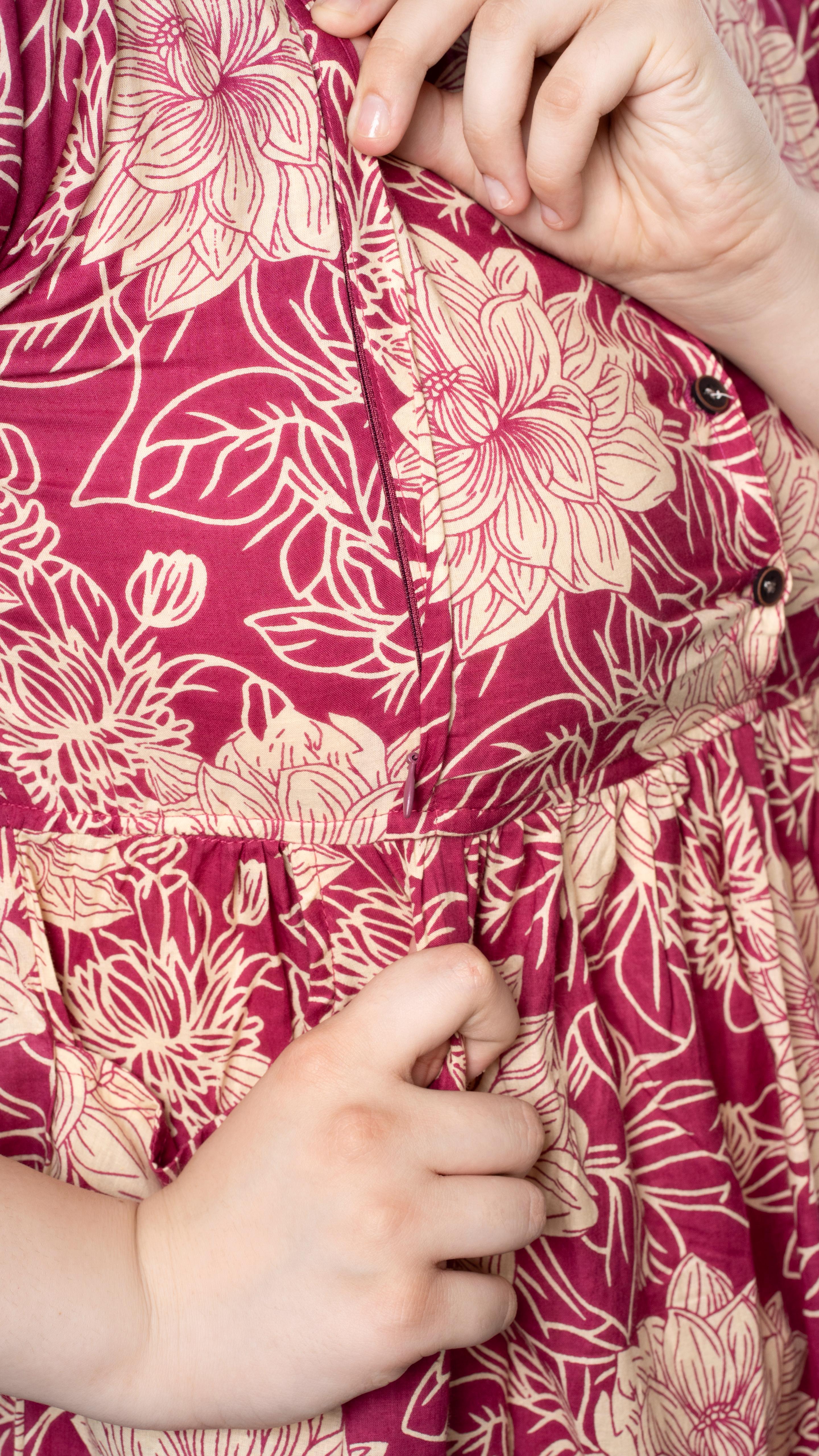 Klamkari Print English Flower Feeding Top