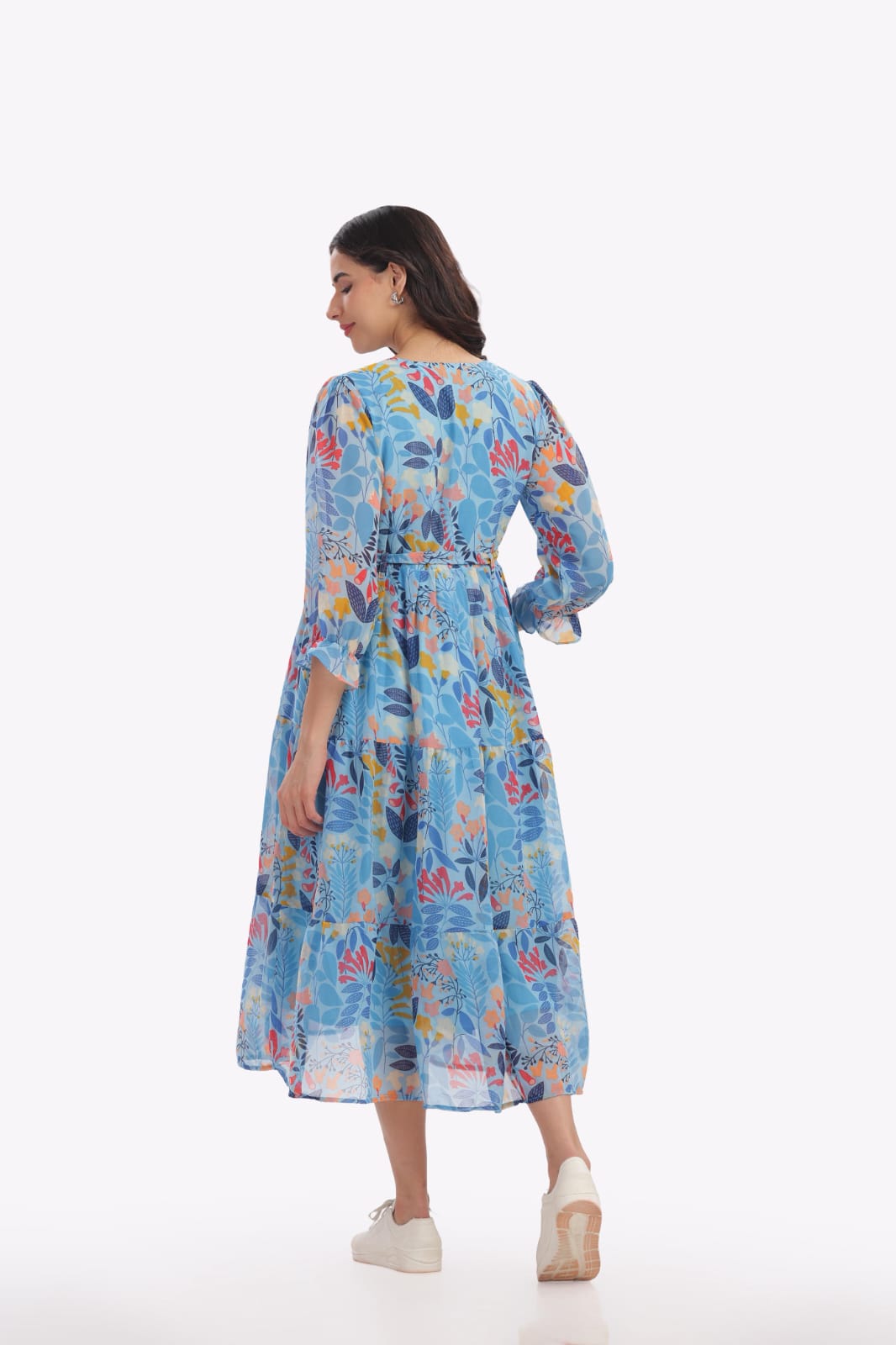 Tropical blue feeding frock