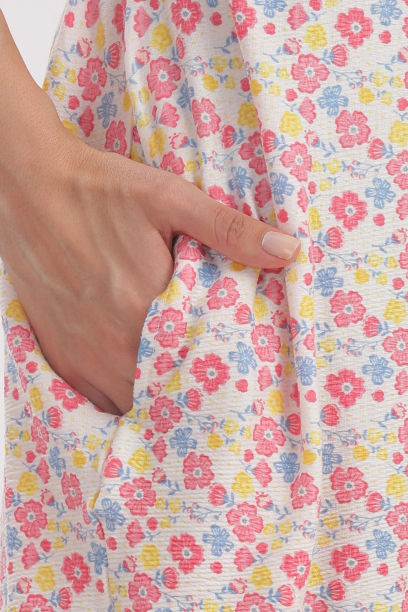 Blushing Floral Print Zipless Feeding Frock