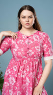 Pink Floral Print Feeding Top