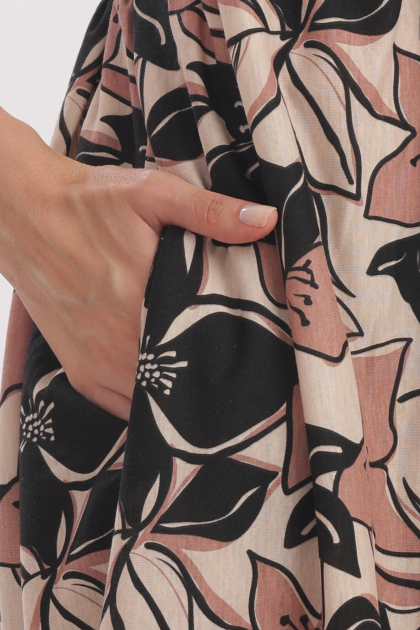 Dahlia Print Zipless Feeding Frock